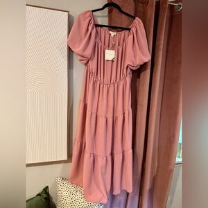 See You Monday Blush Maxi Dress